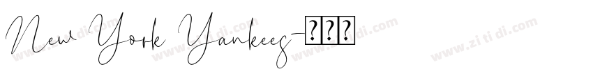 New York Yankees字体转换